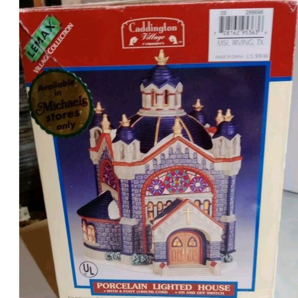 1999 lemax porcelain lighted house caddington village church - Picture 1 of 6